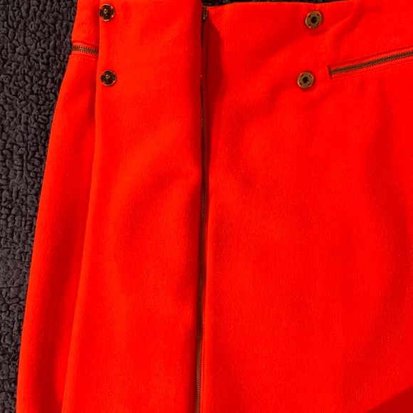 Tory Burch Orange Zipper Skirt 6 - Picture 6 of 7